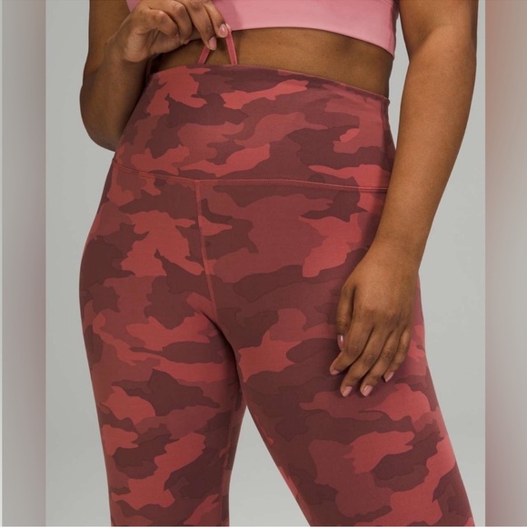 Lululemon Wunder Train High-Rise Tight 28”Heritage 365 Camo Brier Rose Size 6 - Picture 4 of 8